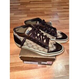 Gucci Men's brown mid top sneakers gucci size 9 us 10